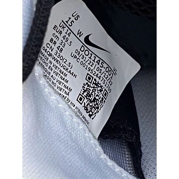 Nike Vapor Edge 360 Speed Black White Football Cleat DT DO1145-001 Men's Sz 15 W - Picture 11 of 11